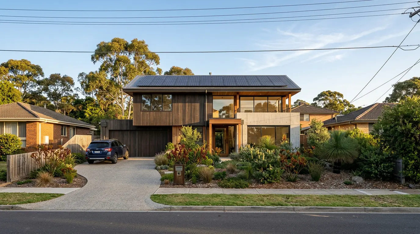 Modern sustainable home exterior